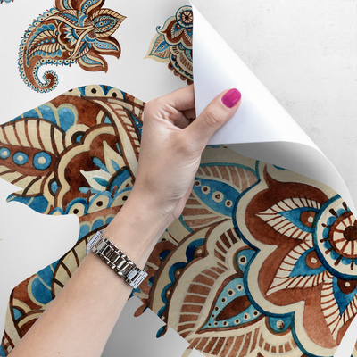 Fotobehang Prachtige olifanten met een patroon