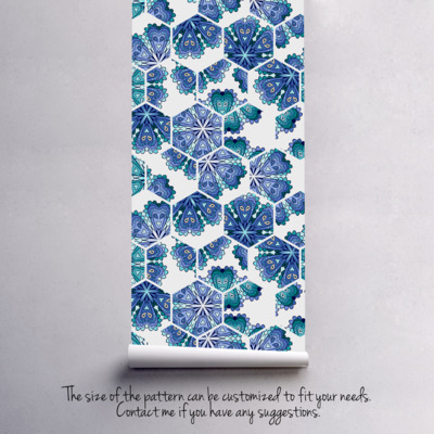 Fotobehang Zeshoekige Azulejos