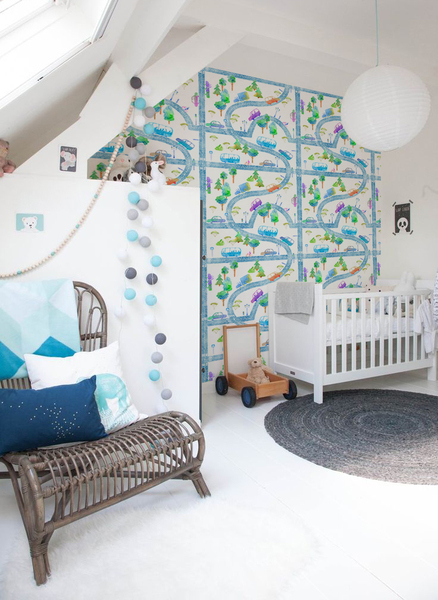 Fotobehang Op weg naar school