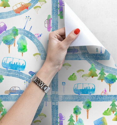 Fotobehang Op weg naar school