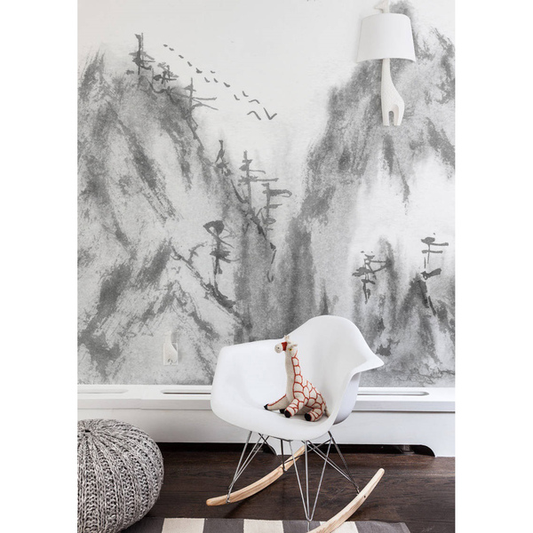 Fotobehang De mistige piek van de Khan Tengri-berg