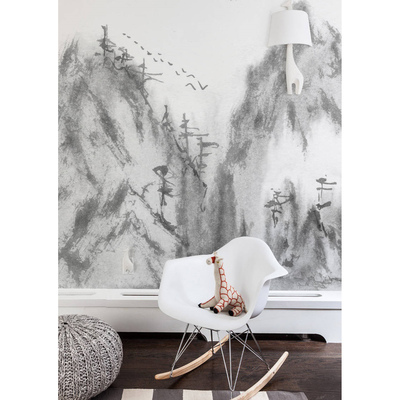 Fotobehang De mistige piek van de Khan Tengri-berg