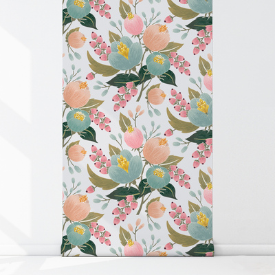 Fotobehang In het land van kleurrijke klaprozen