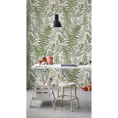 Fotobehang Rustend bij de varen