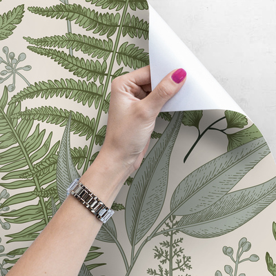 Fotobehang Rustend bij de varen