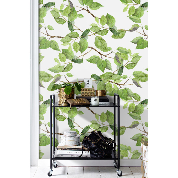 Fotobehang Lentebladeren in de wind