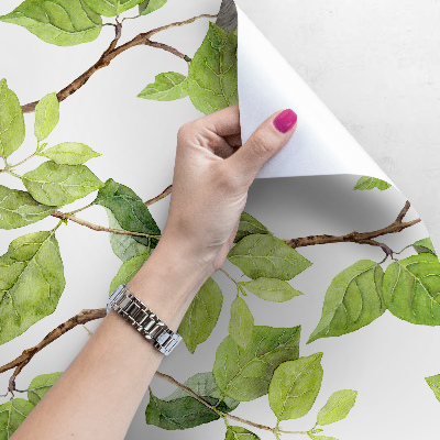 Fotobehang Lentebladeren in de wind