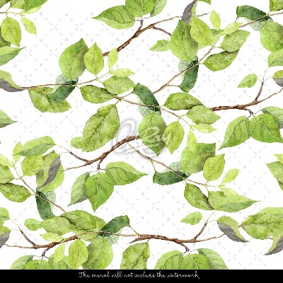 Fotobehang Lentebladeren in de wind