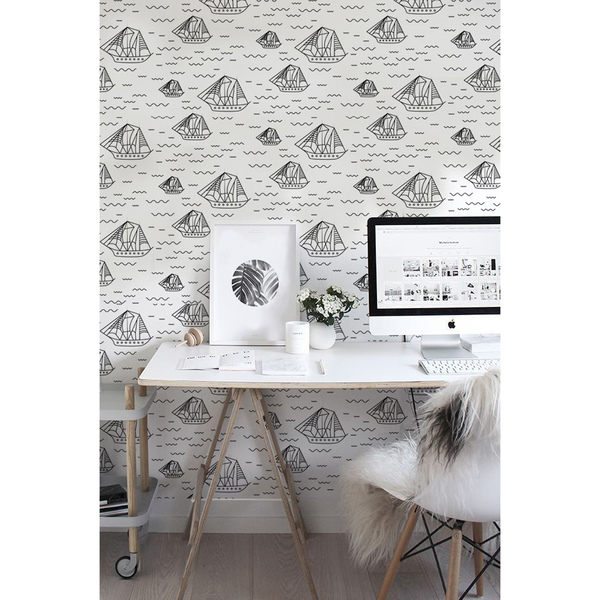 Fotobehang Zeilboten op een Mazurisch meer