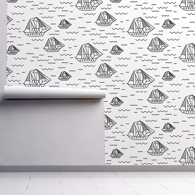 Fotobehang Zeilboten op een Mazurisch meer