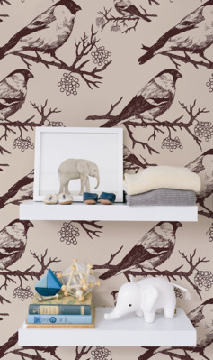 Fotobehang Goudvink op een tak