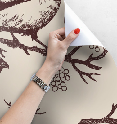 Fotobehang Goudvink op een tak