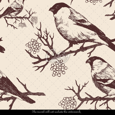 Fotobehang Goudvink op een tak