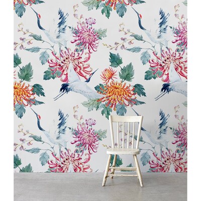 Fotobehang Een wereld vol kleurrijke bloemen