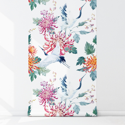 Fotobehang Een wereld vol kleurrijke bloemen