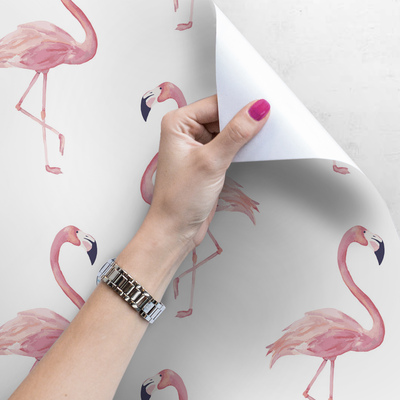 Fotobehang Wereld van flamingo's