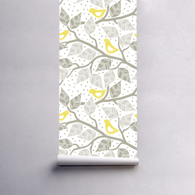 Fotobehang Het verhaal van de gouden vogels