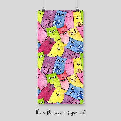 Fotobehang Vrolijke regenboogkatten