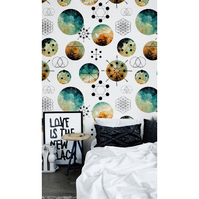 Fotobehang Fabelachtige planeten en geometrie