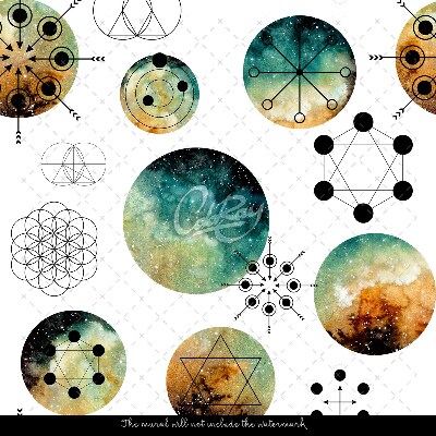 Fotobehang Fabelachtige planeten en geometrie