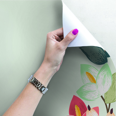 Fotobehang Munt en bloemen