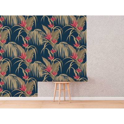 Fotobehang Rust tussen de rode bloemen