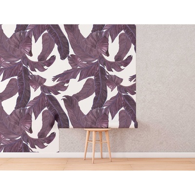 Fotobehang Rusten in de schaduw van bananenbladeren