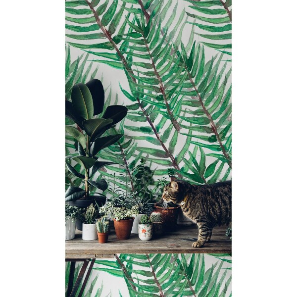 Fotobehang Gekantelde palmbladeren