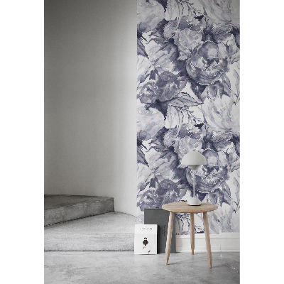 Fotobehang Sierlijke grijze bloemen