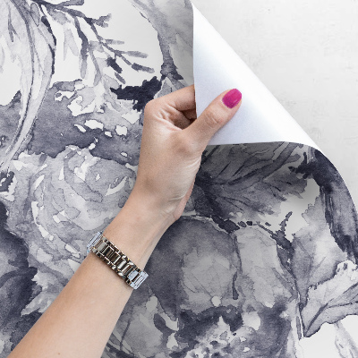 Fotobehang Sierlijke grijze bloemen