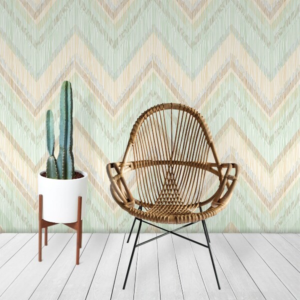 Fotobehang Pastel Zigzags