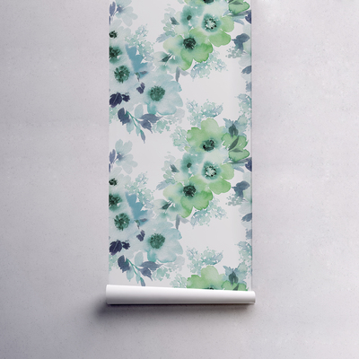 Fotobehang Aquarelbloemen