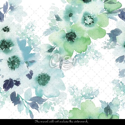 Fotobehang Aquarelbloemen