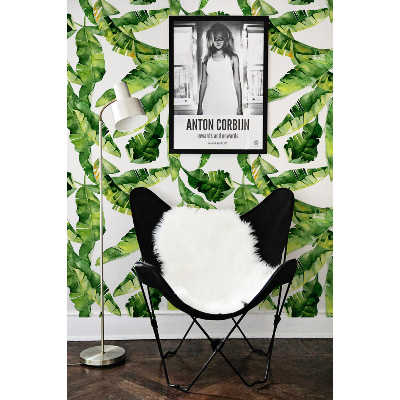 Fotobehang Bananenbladeren in de wind