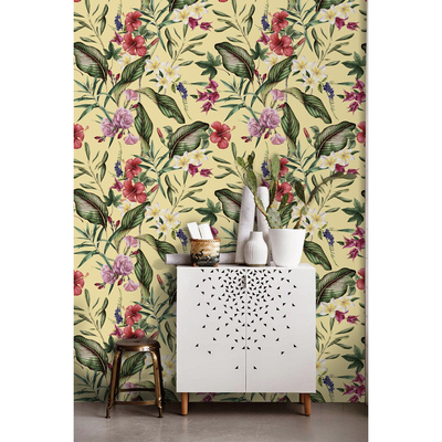 Fotobehang Bloementuin