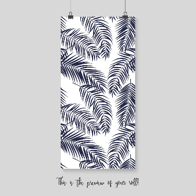 Fotobehang Schaduw van de zwarte palmbladeren