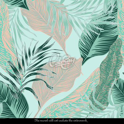 Fotobehang Het exotisme van wilde palmen