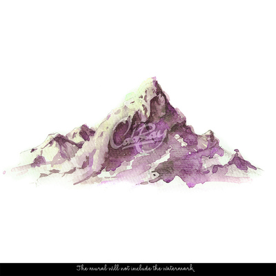 Fotobehang Bergen in het glazuur