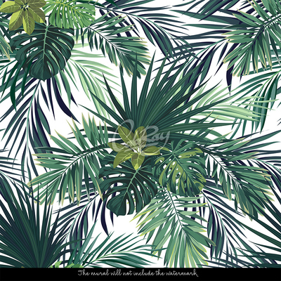 Fotobehang Boeket van oosterse bladeren