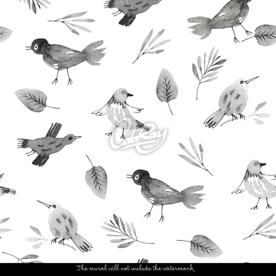 Fotobehang Hallo? Dit is Bird Radio.