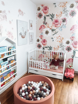 Fotobehang Pastelkleurige bloemendroom