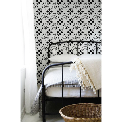 Fotobehang Symmetrische zwarte kersen