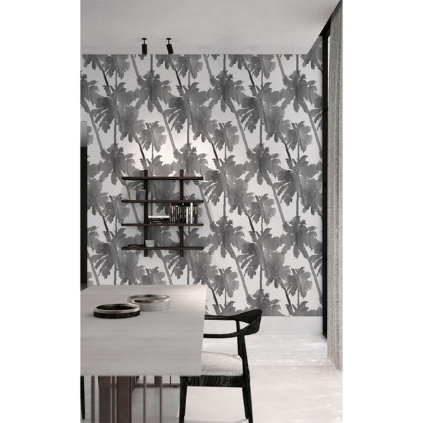 Fotobehang Schaduw van de grijze palmen