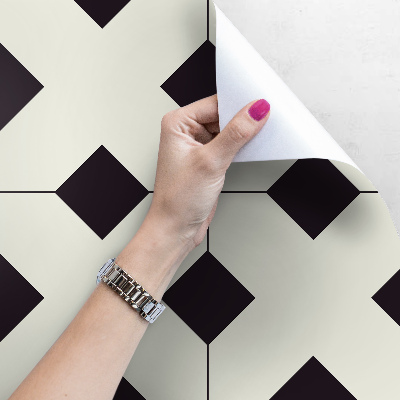 Fotobehang Zwart-witte vierkanten