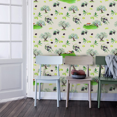 Fotobehang Rust in de olijfgaard