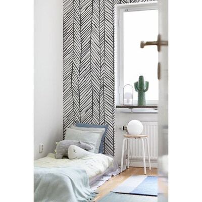 Fotobehang Zwarte schets van planken