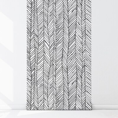 Fotobehang Zwarte schets van planken