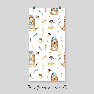 Fotobehang Vriendelijke berenwelpen in de open plek