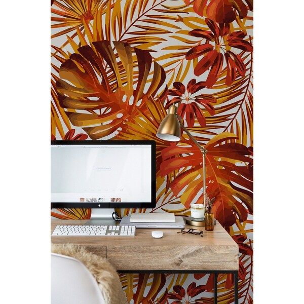 Fotobehang Vlam Monstera Bladeren