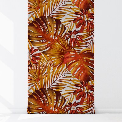 Fotobehang Vlam Monstera Bladeren